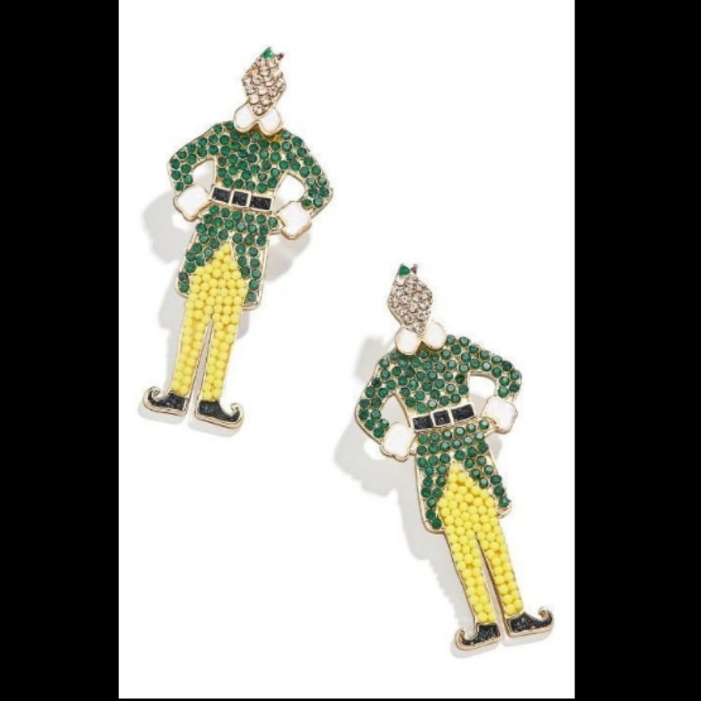 BaubleBar BUDDY the ELF OMG! SANTA! Christmas Earrings Holiday Limited Edition